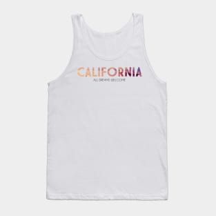 California all dreams welcome beach design summer ocean love Tank Top